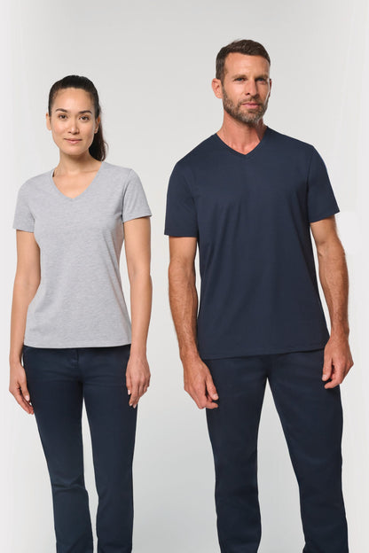 Camiseta ecorresponsable antibacteriana cuello de pico hombre