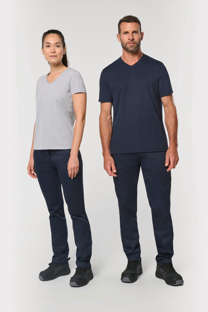 Camiseta ecorresponsable antibacteriana cuello de pico mujer