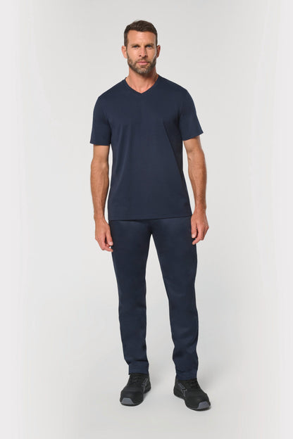 Camiseta ecorresponsable antibacteriana cuello de pico hombre