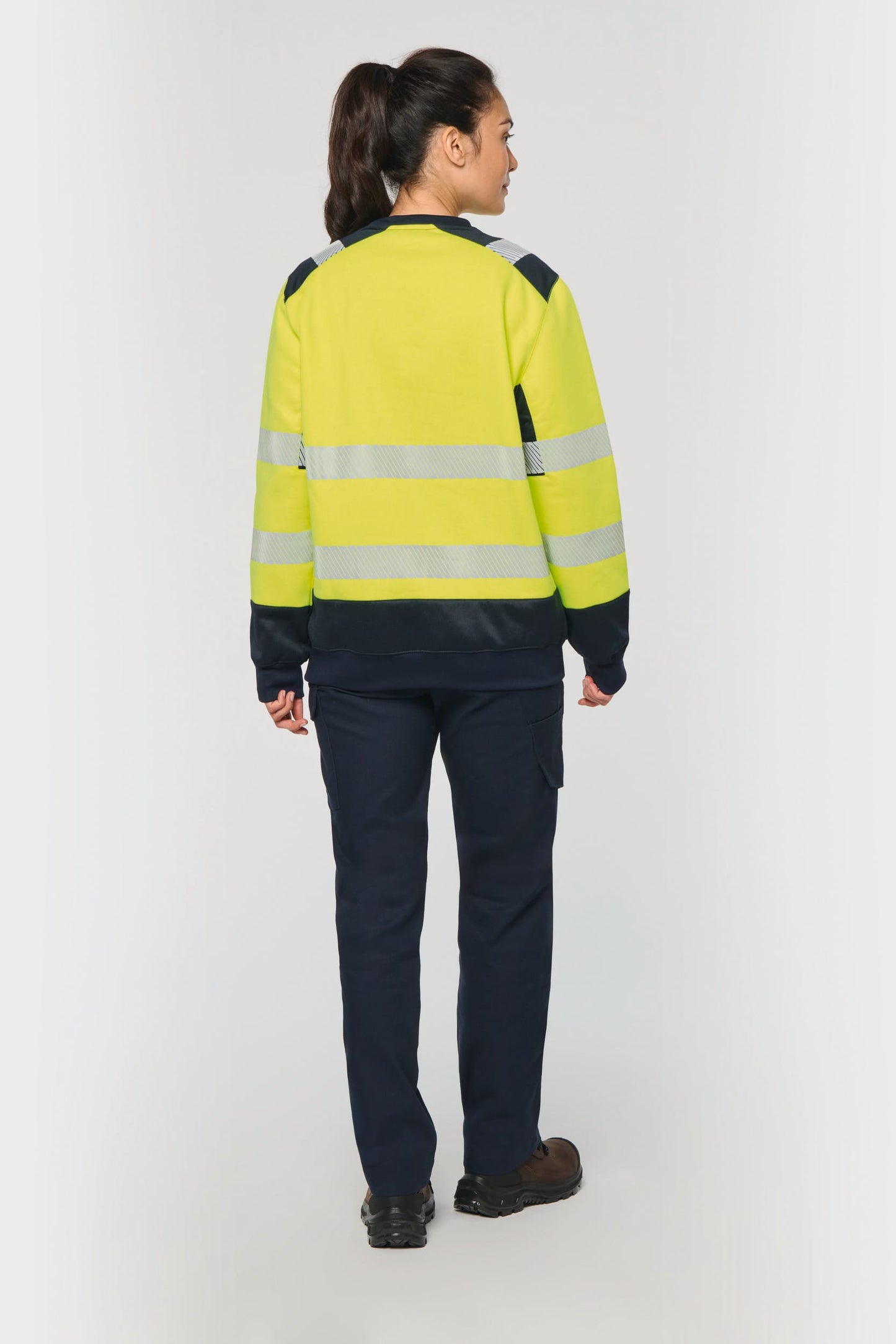 Sudadera de seguridad reciclada cuello redondo unisex