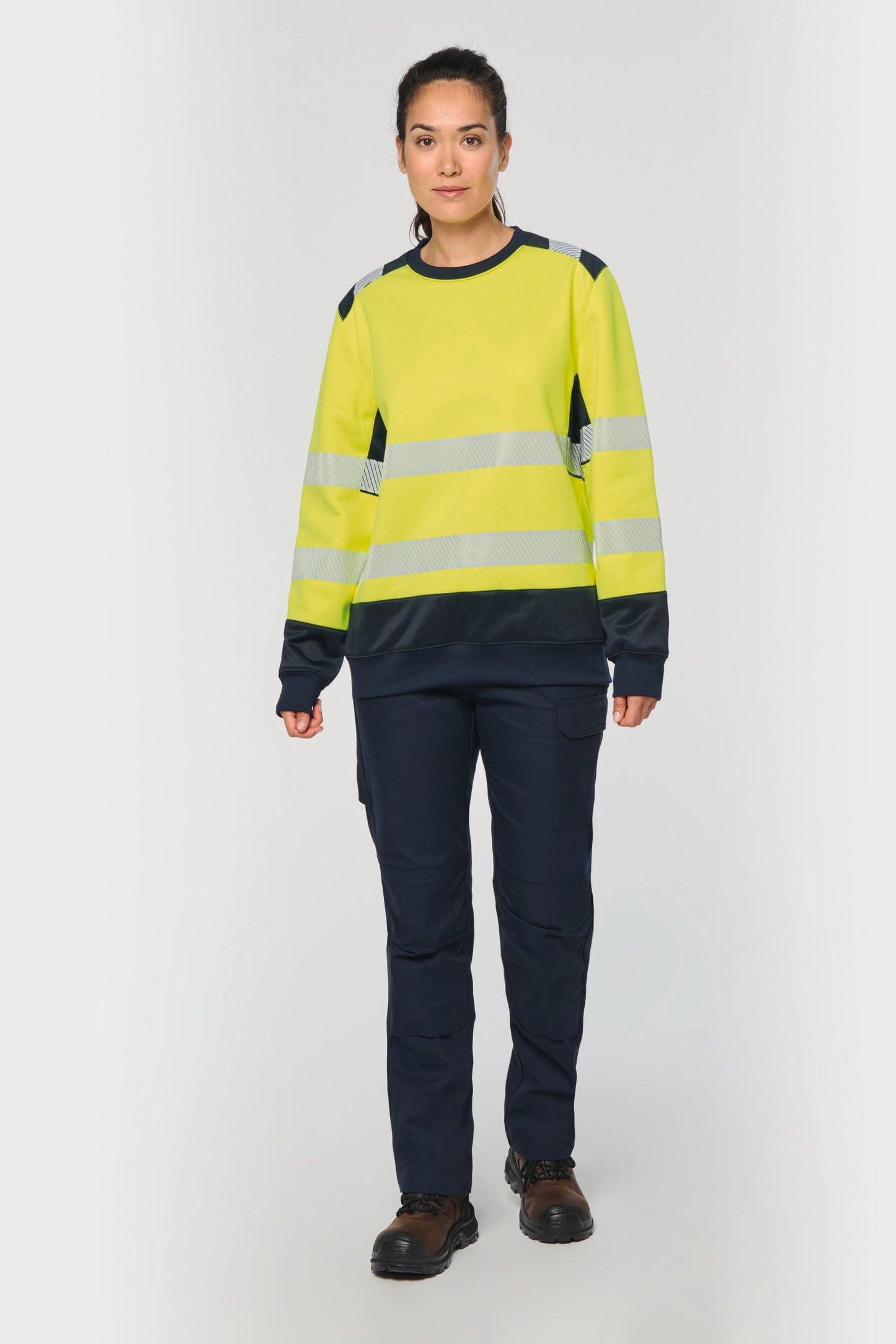 Sudadera de seguridad reciclada cuello redondo unisex