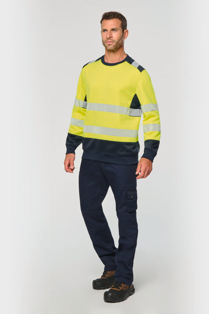 Sudadera de seguridad reciclada cuello redondo unisex