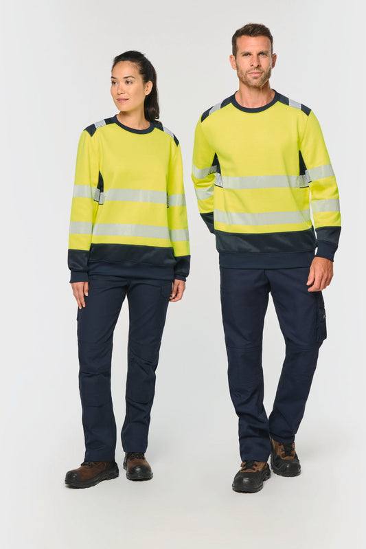 Sudadera de seguridad reciclada cuello redondo unisex