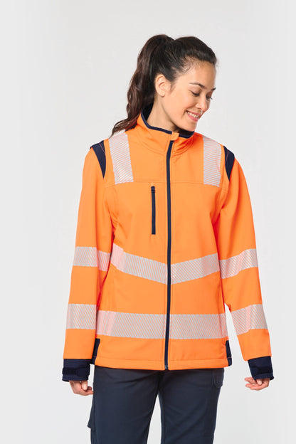 Chaqueta softshell de seguridad reciclada con mangas amovibles unisex