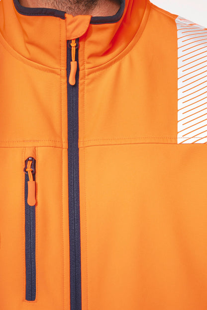 Chaqueta softshell de seguridad reciclada con mangas amovibles unisex