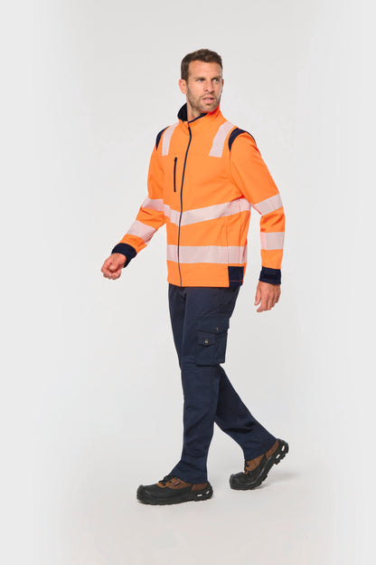 Chaqueta softshell de seguridad reciclada con mangas amovibles unisex