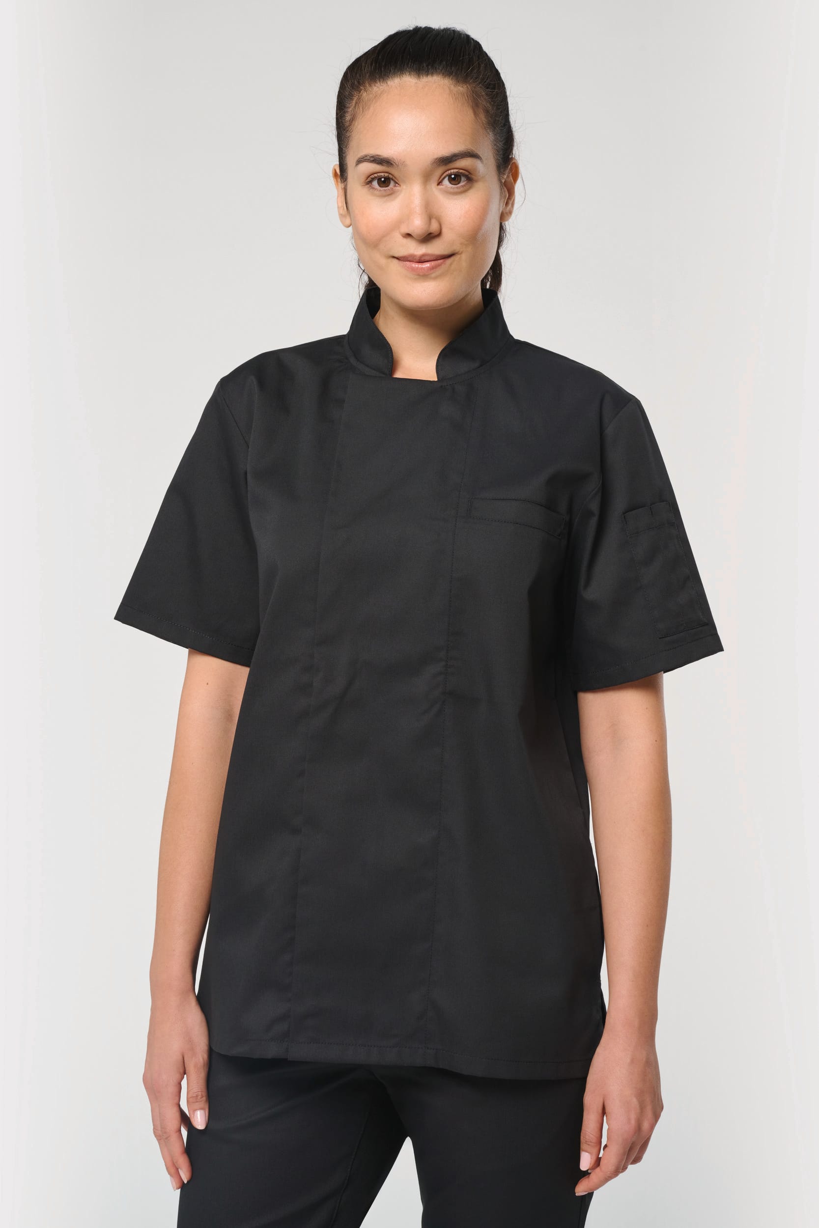 Chaqueta de cocina ecorresponsable de manga corta unisex