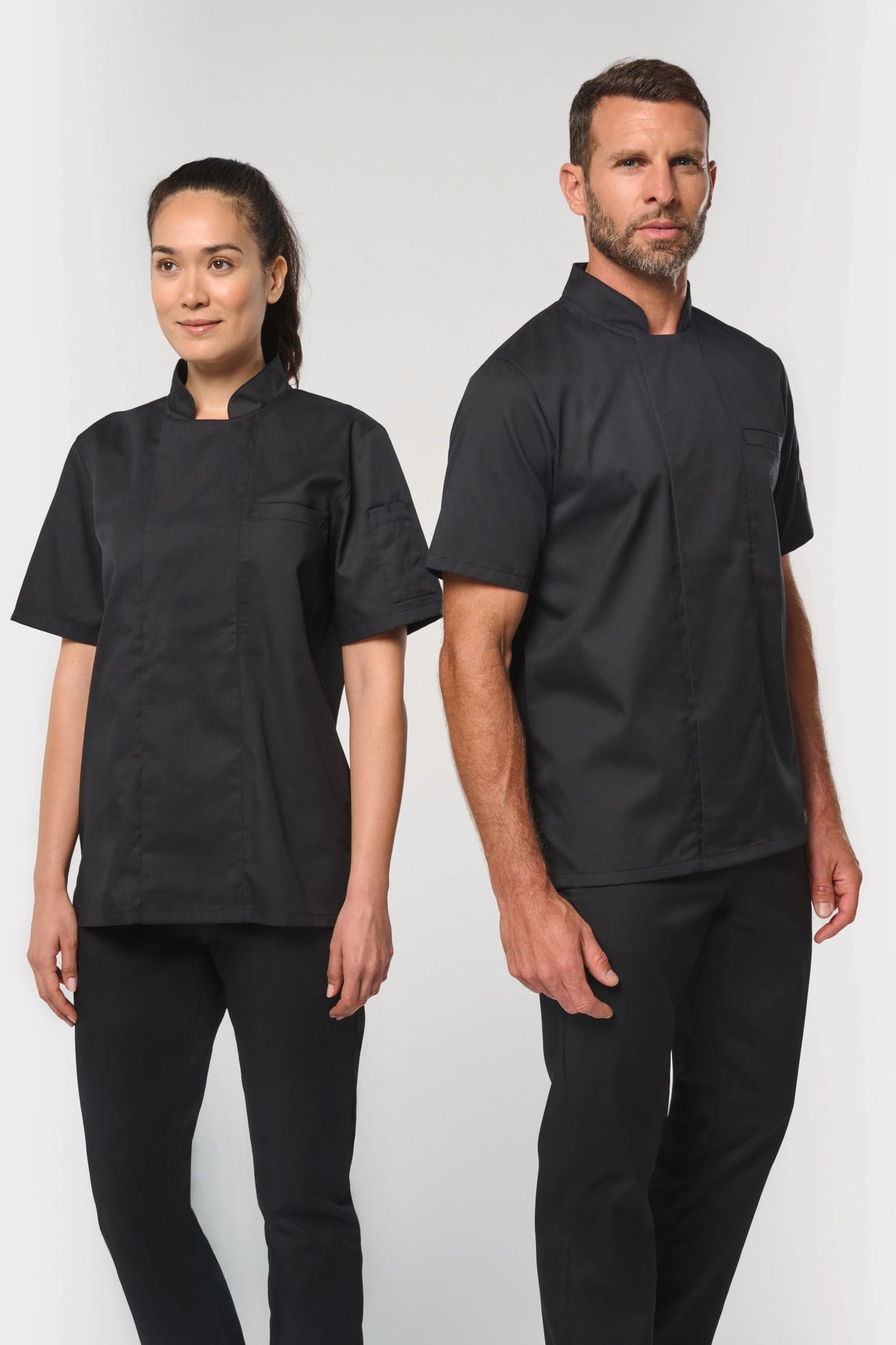 Chaqueta de cocina ecorresponsable de manga corta unisex