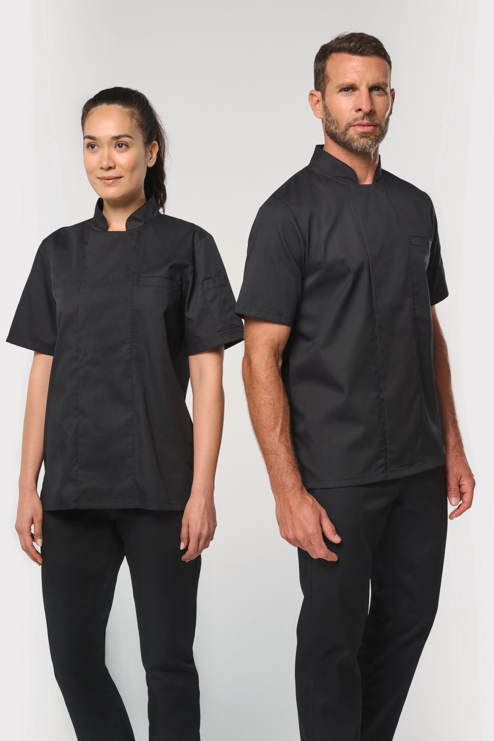Chaqueta de cocina ecorresponsable de manga corta unisex