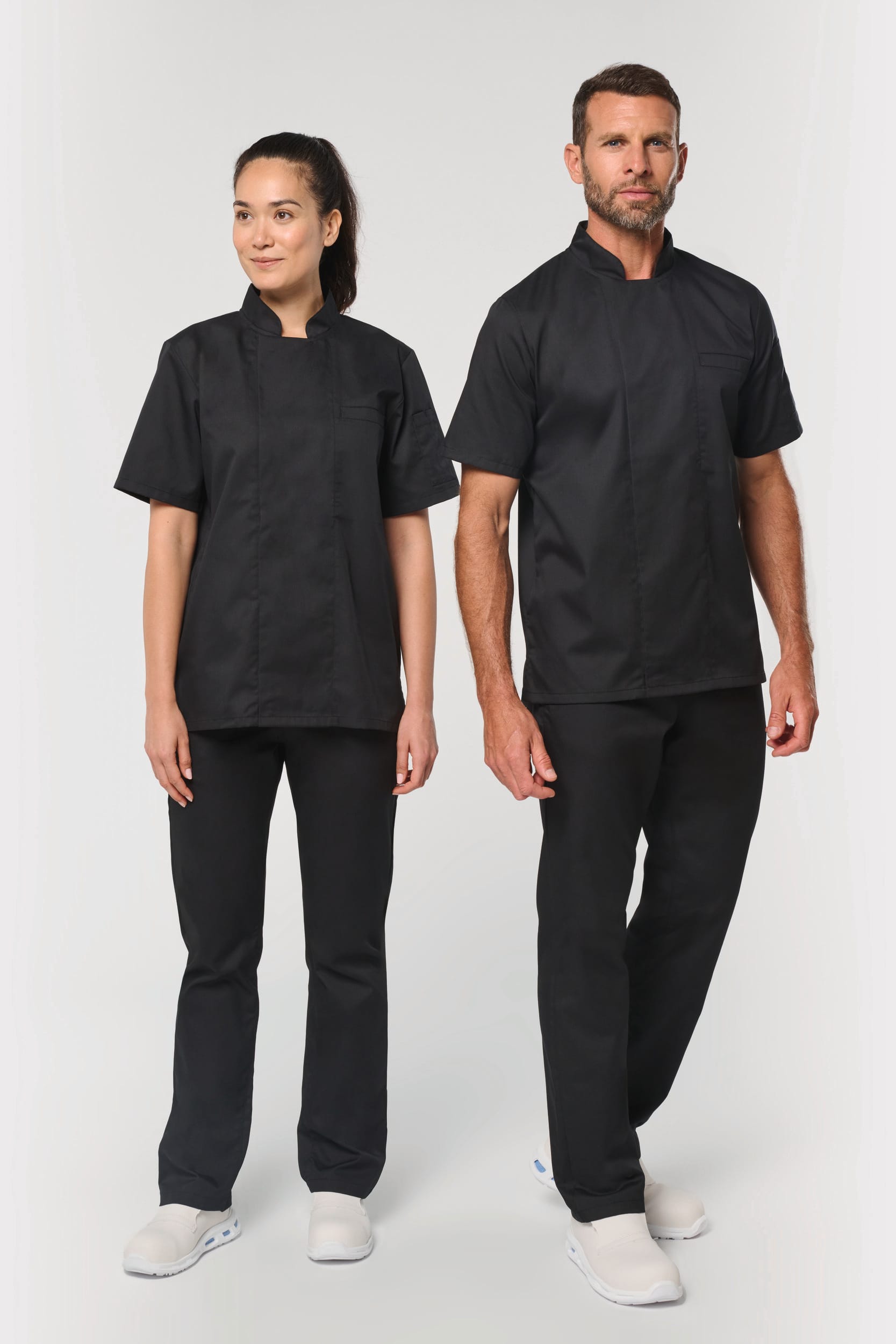Chaqueta de cocina ecorresponsable de manga corta unisex