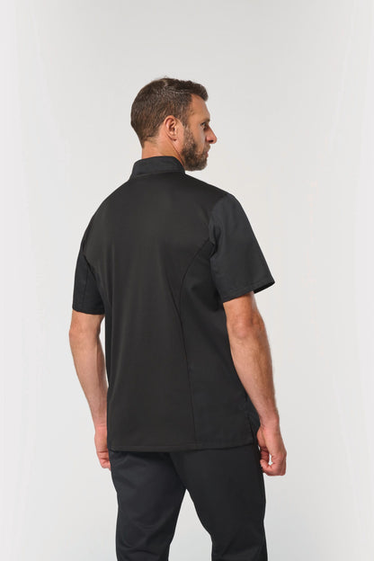 Chaqueta de cocina ecorresponsable y transpirable de manga corta unisex