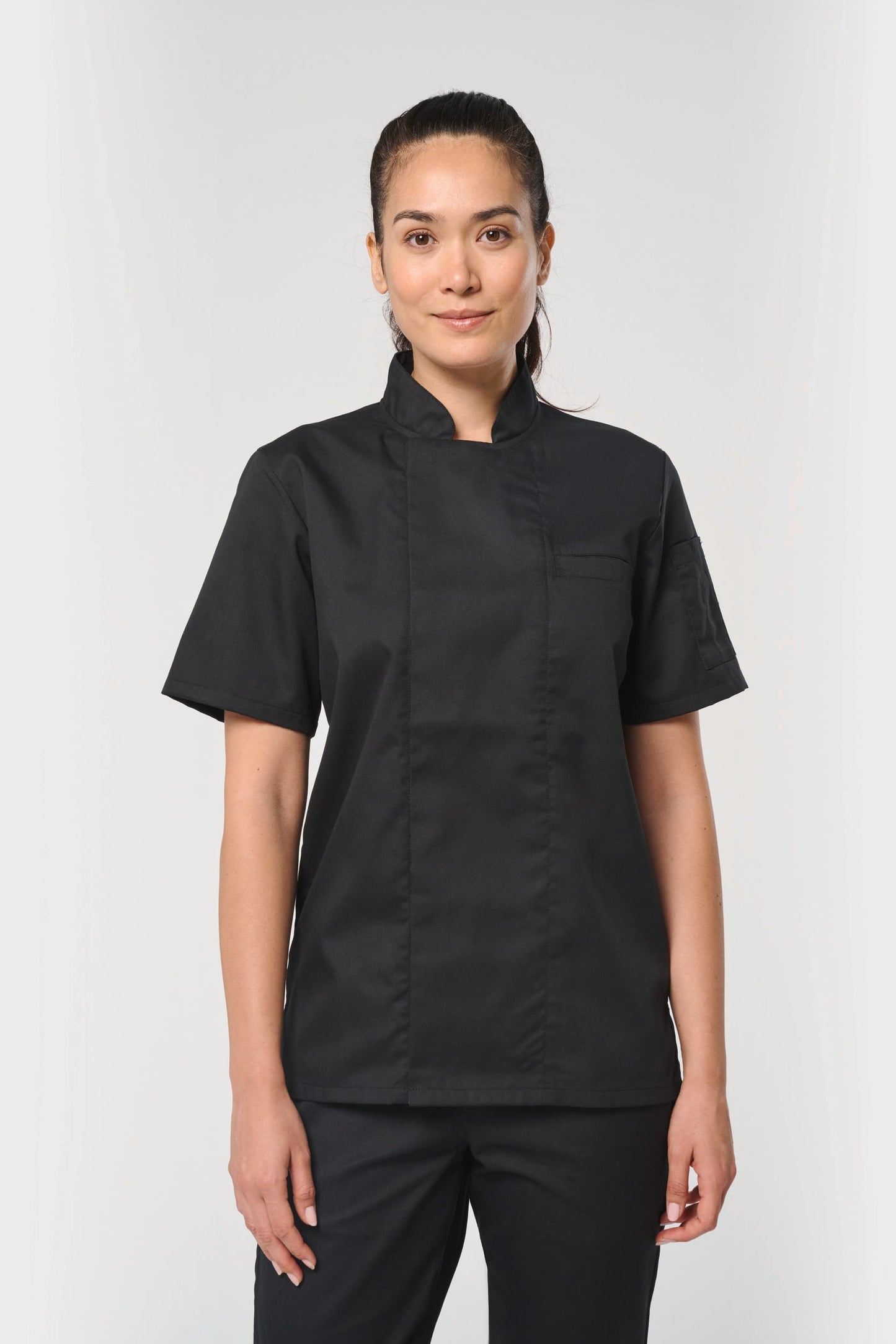 Chaqueta de cocina ecorresponsable y transpirable de manga corta unisex