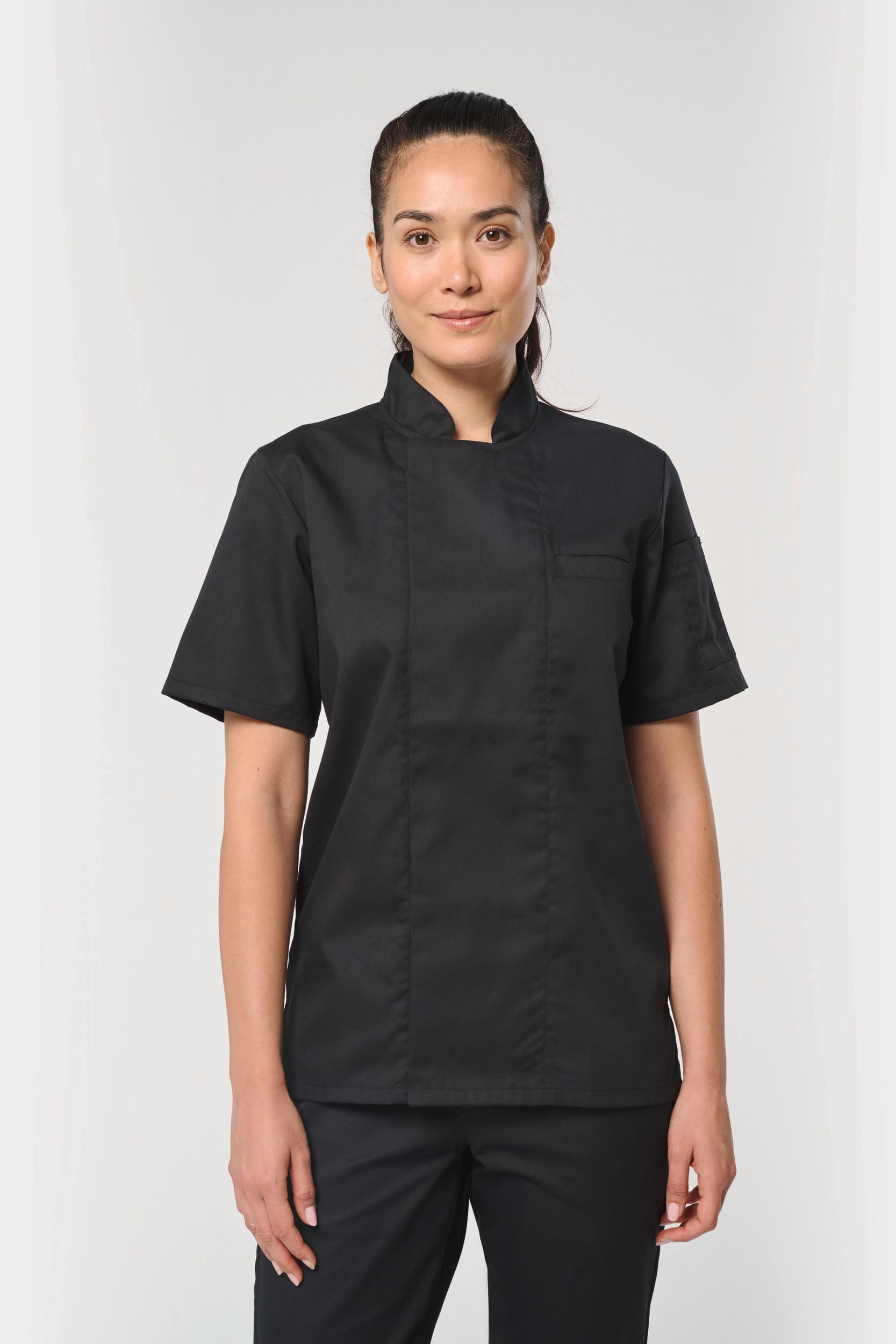 Chaqueta de cocina ecorresponsable y transpirable de manga corta unisex