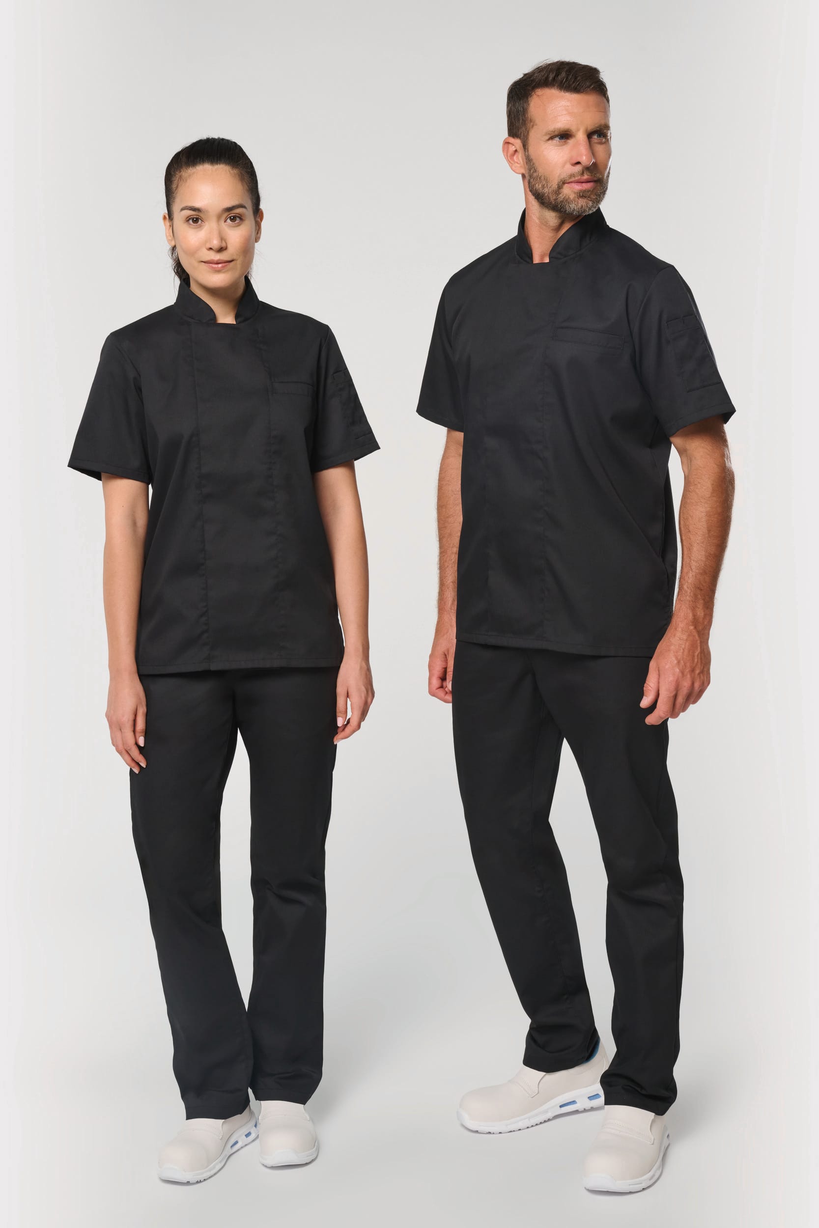 Chaqueta de cocina ecorresponsable y transpirable de manga corta unisex