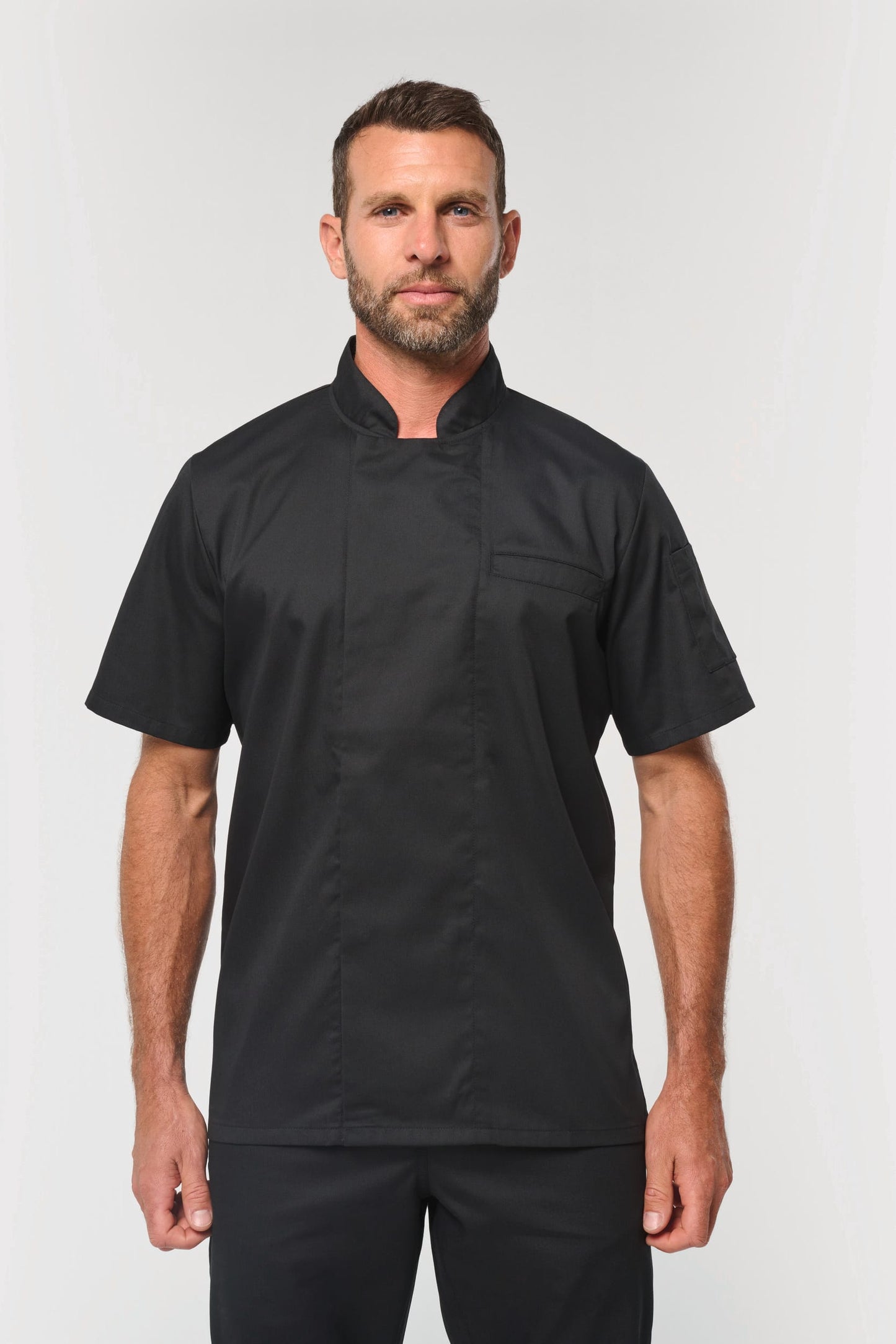 Chaqueta de cocina ecorresponsable y transpirable de manga corta unisex