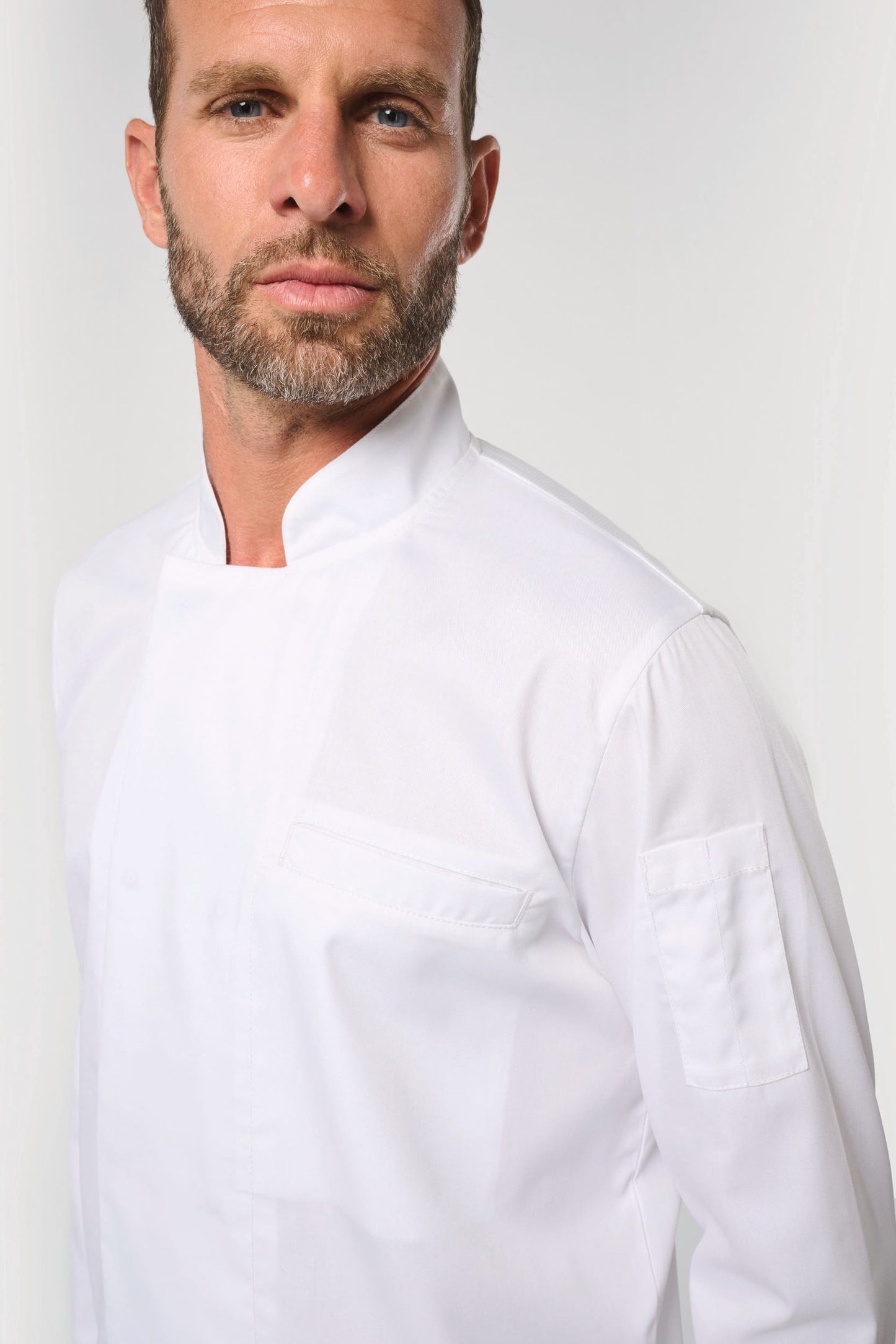 Chaqueta de cocina ecorresponsable y transpirable de manga larga unisex