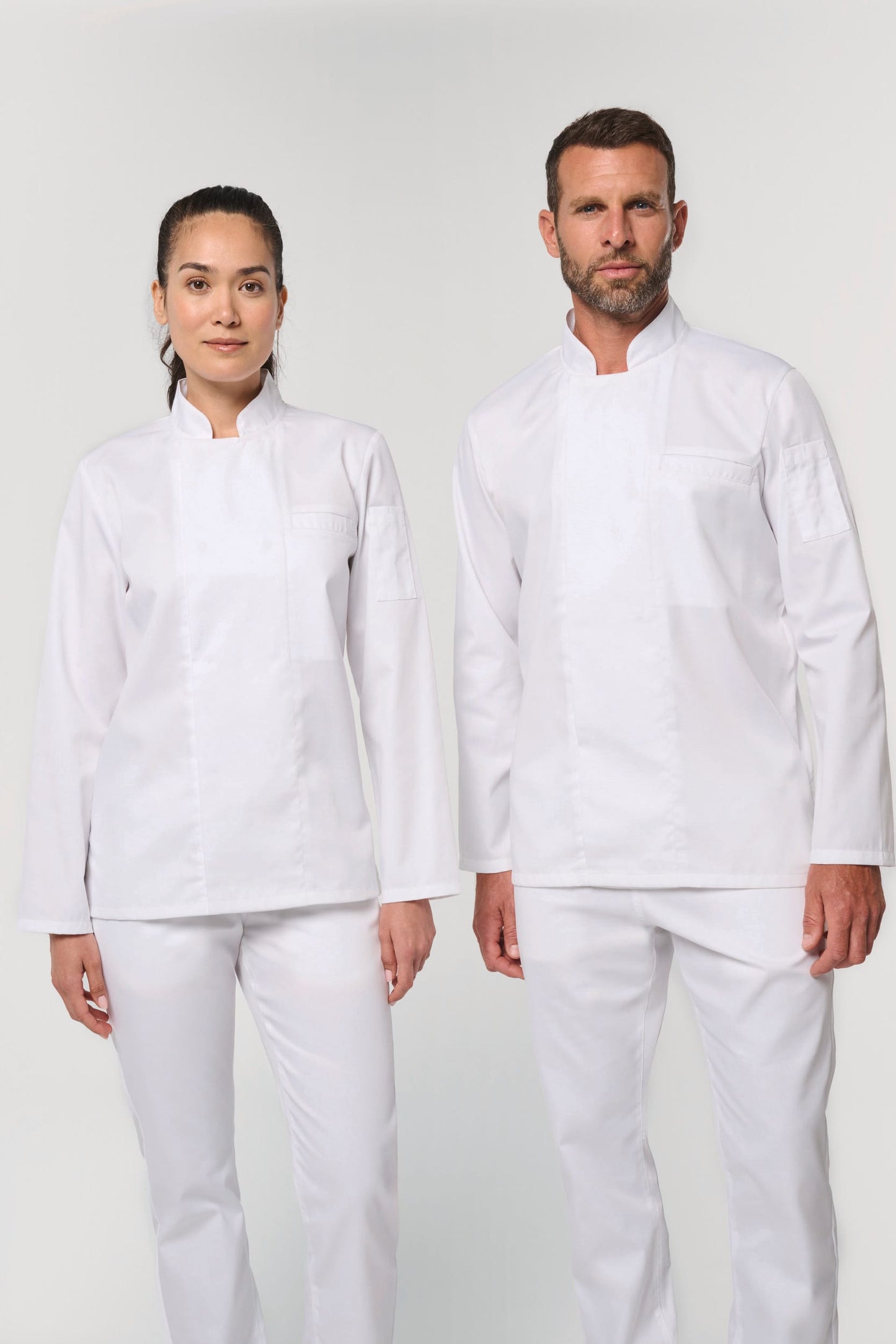 Chaqueta de cocina ecorresponsable y transpirable de manga larga unisex