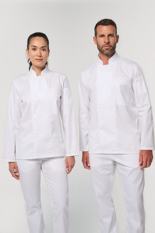 Chaqueta de cocina ecorresponsable y transpirable de manga larga unisex
