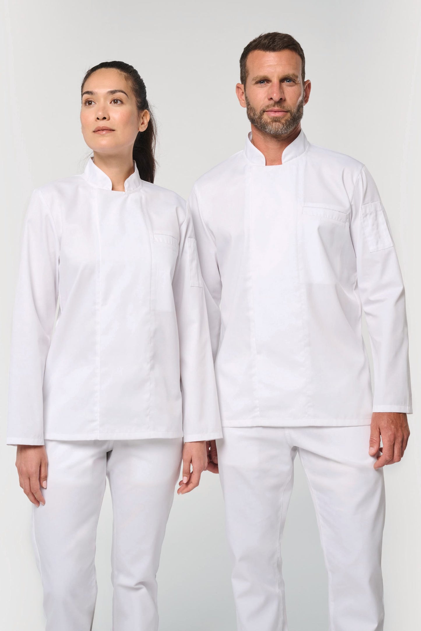 Chaqueta de cocina ecorresponsable y transpirable de manga larga unisex