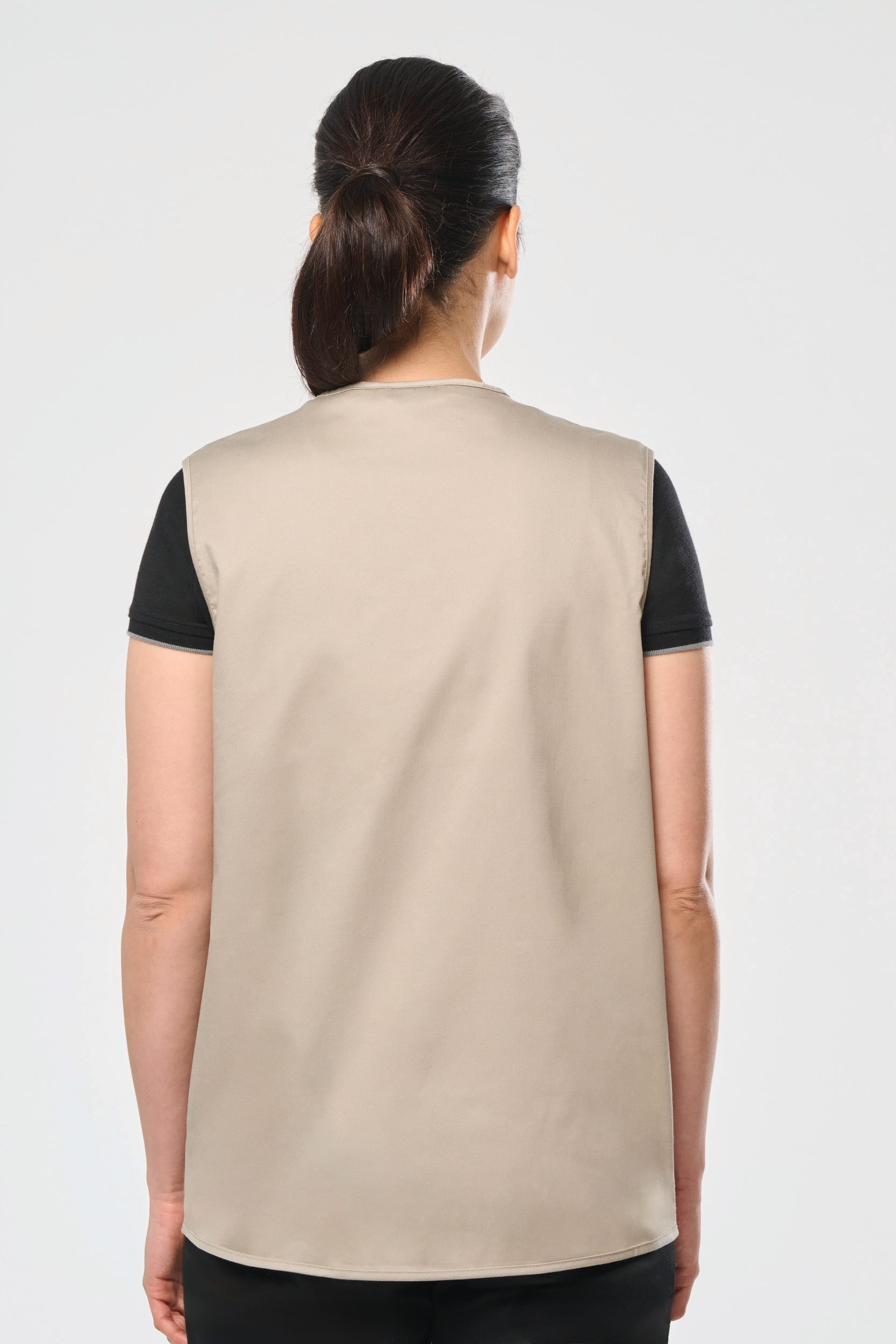 Chaleco polialgodón multibolsillos con forro  - Unisex
