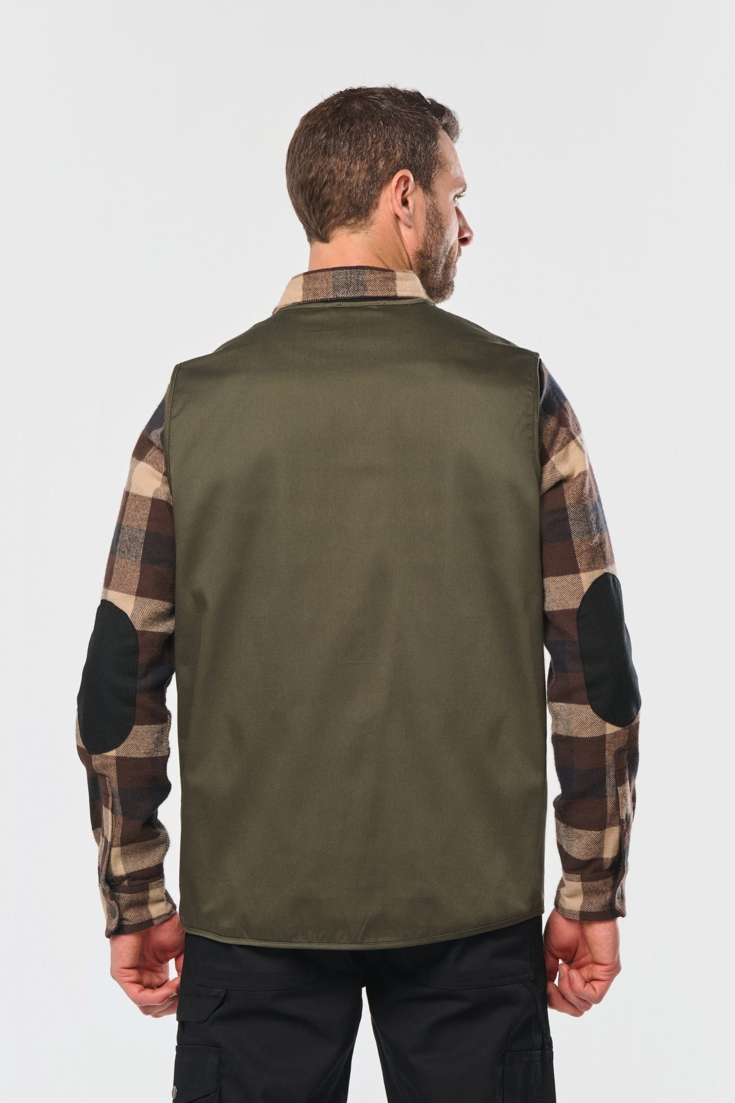 Chaleco polialgodón multibolsillos con forro  - Unisex