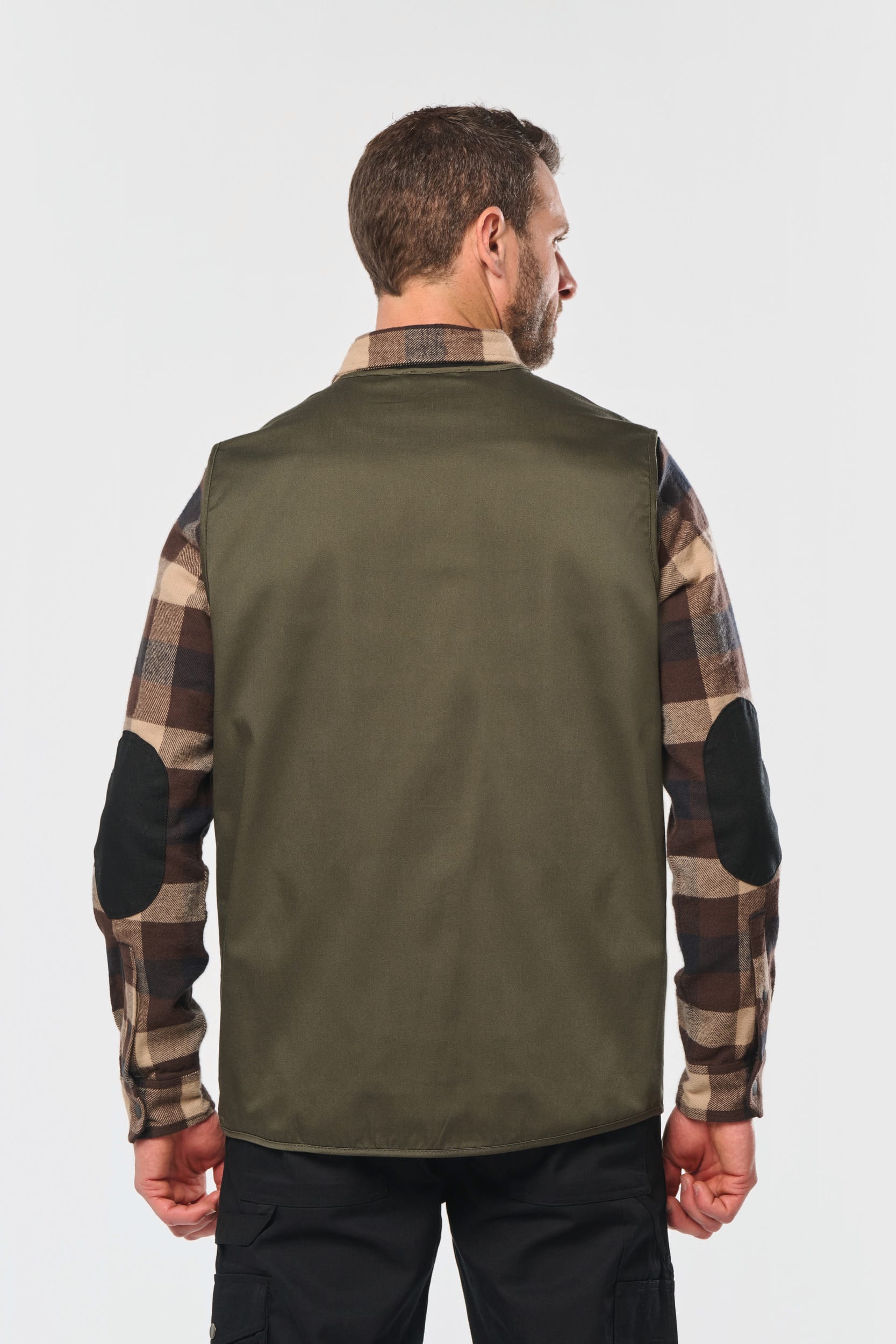 Chaleco polialgodón multibolsillos con forro  - Unisex