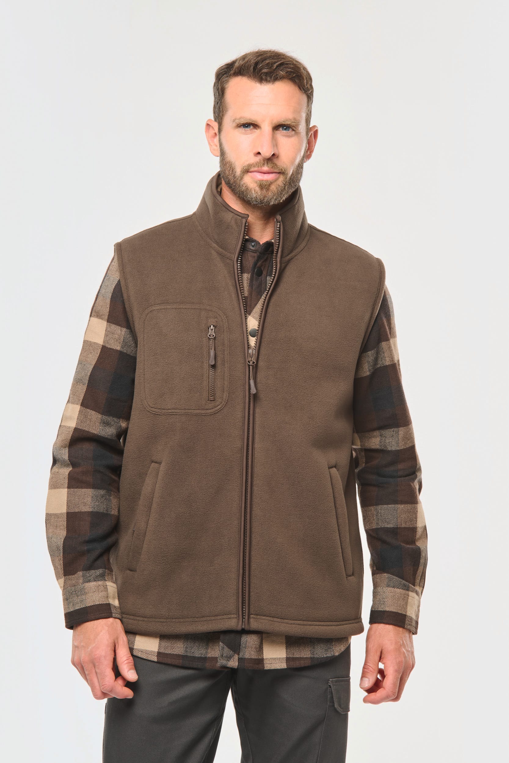 Chaleco polar con interior de sherpa unisex