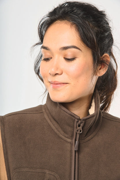 Chaleco polar con interior de sherpa unisex