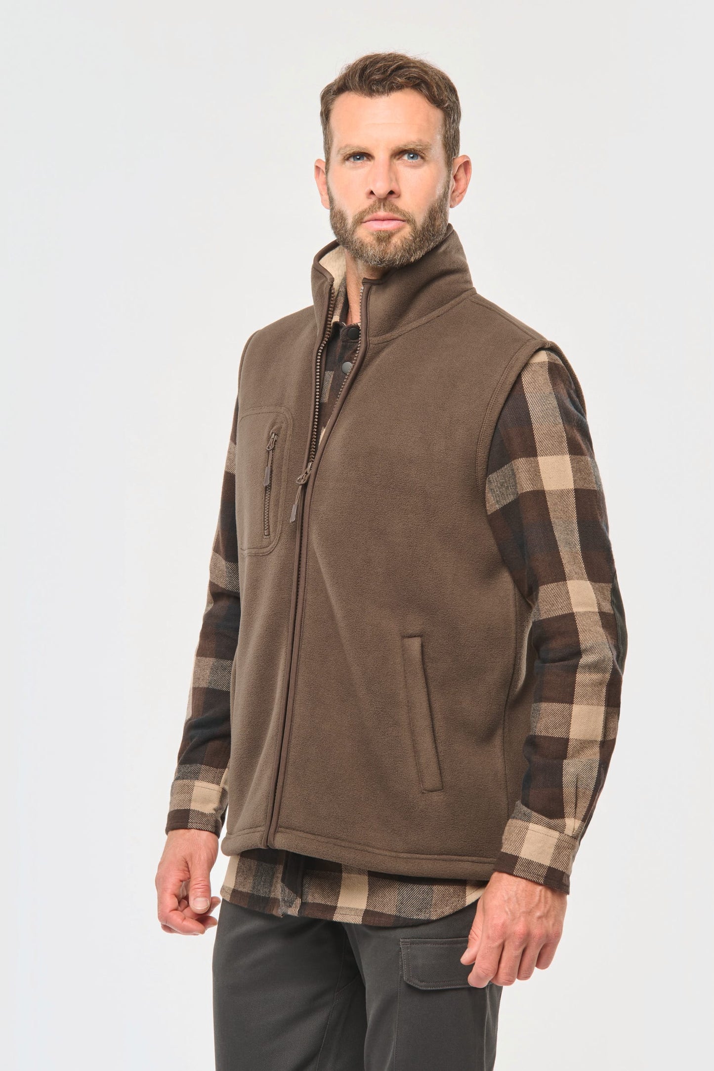Chaleco polar con interior de sherpa unisex