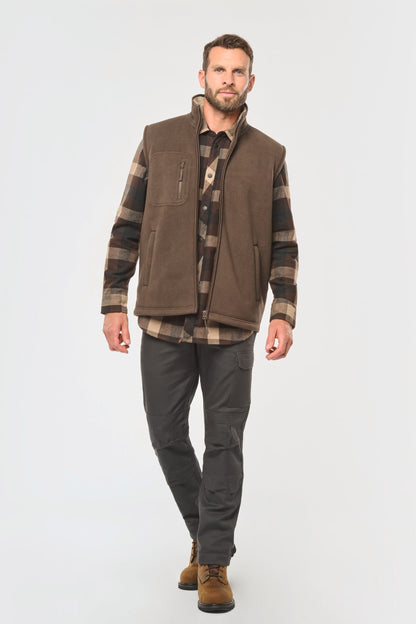 Chaleco polar con interior de sherpa unisex