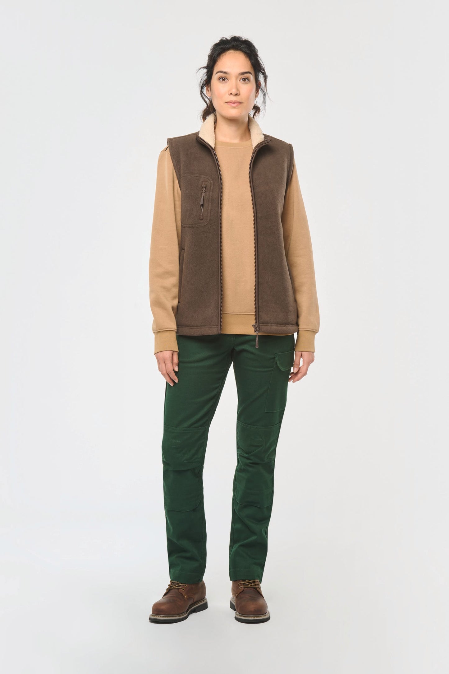 Chaleco polar con interior de sherpa unisex