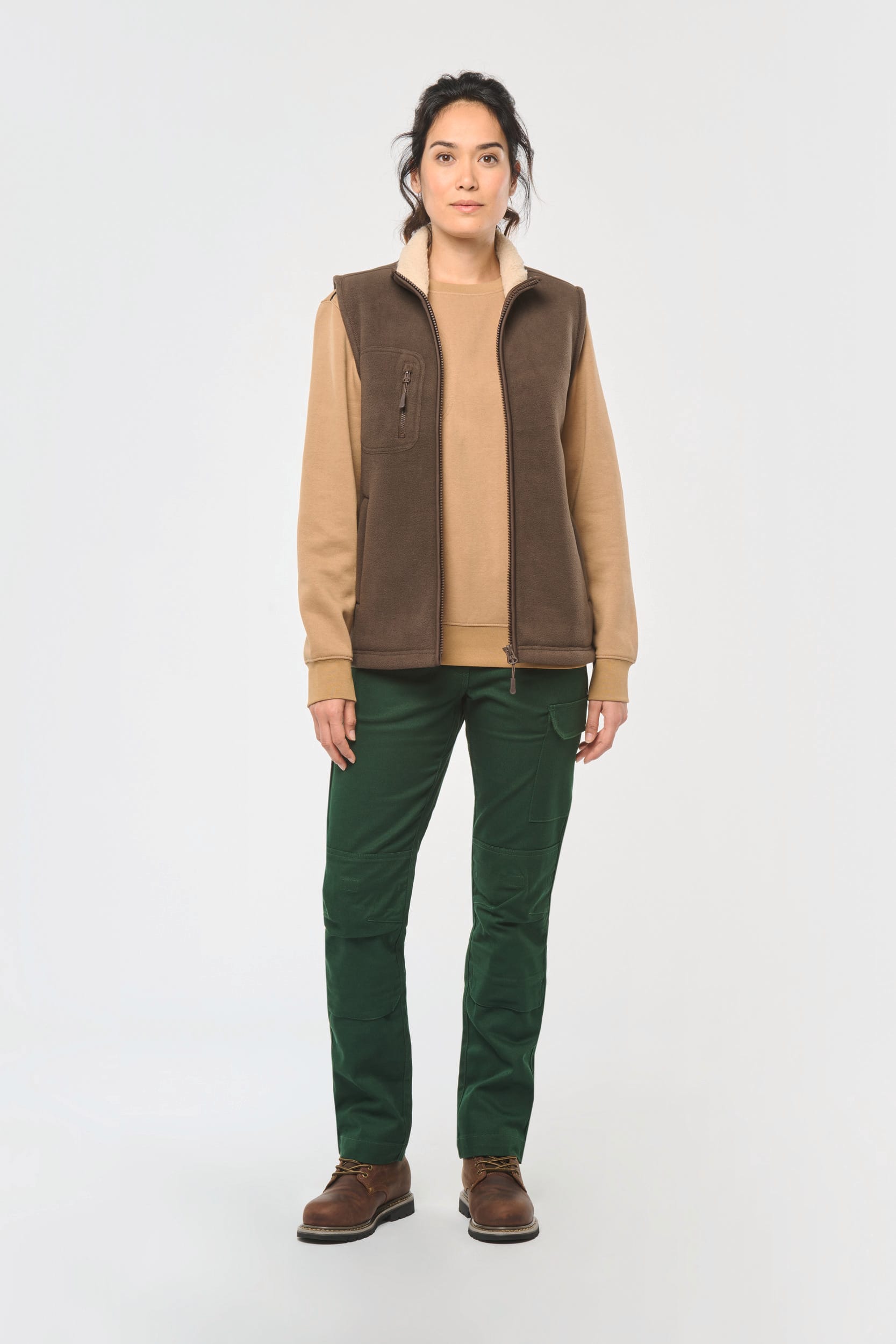 Chaleco polar con interior de sherpa unisex