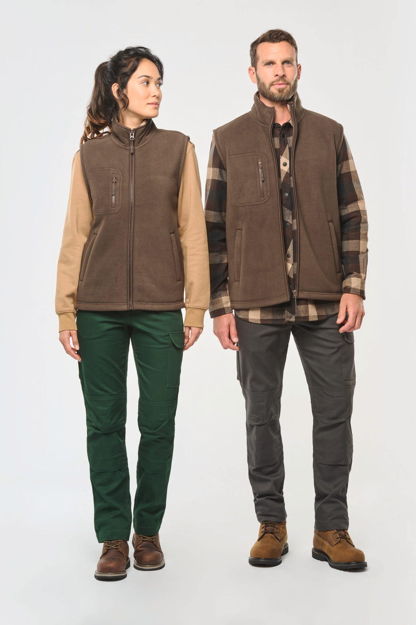 Chaleco polar con interior de sherpa unisex