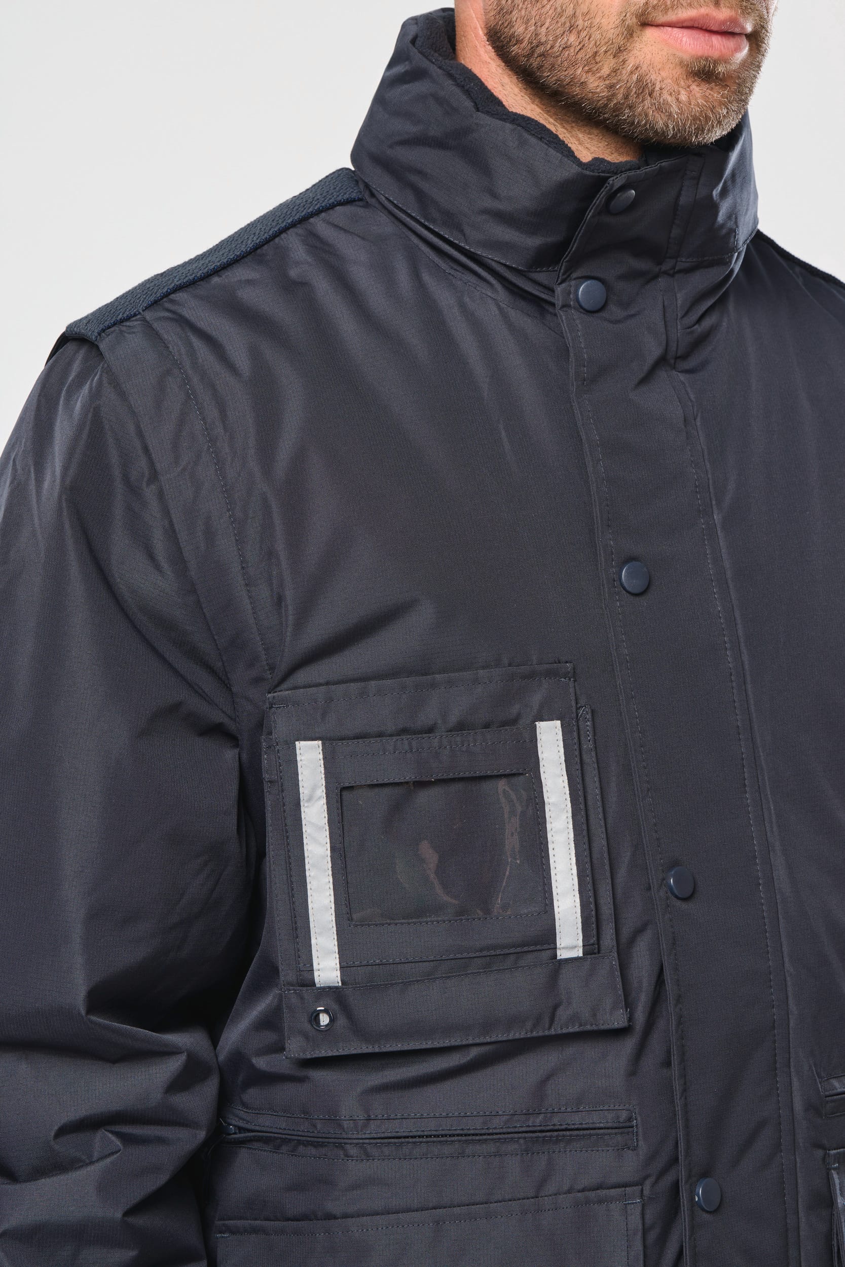 Parka workwear con mangas amovibles hombre