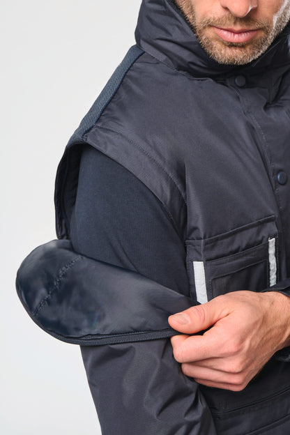 Parka workwear con mangas amovibles hombre