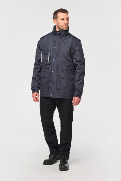 Parka workwear con mangas amovibles hombre