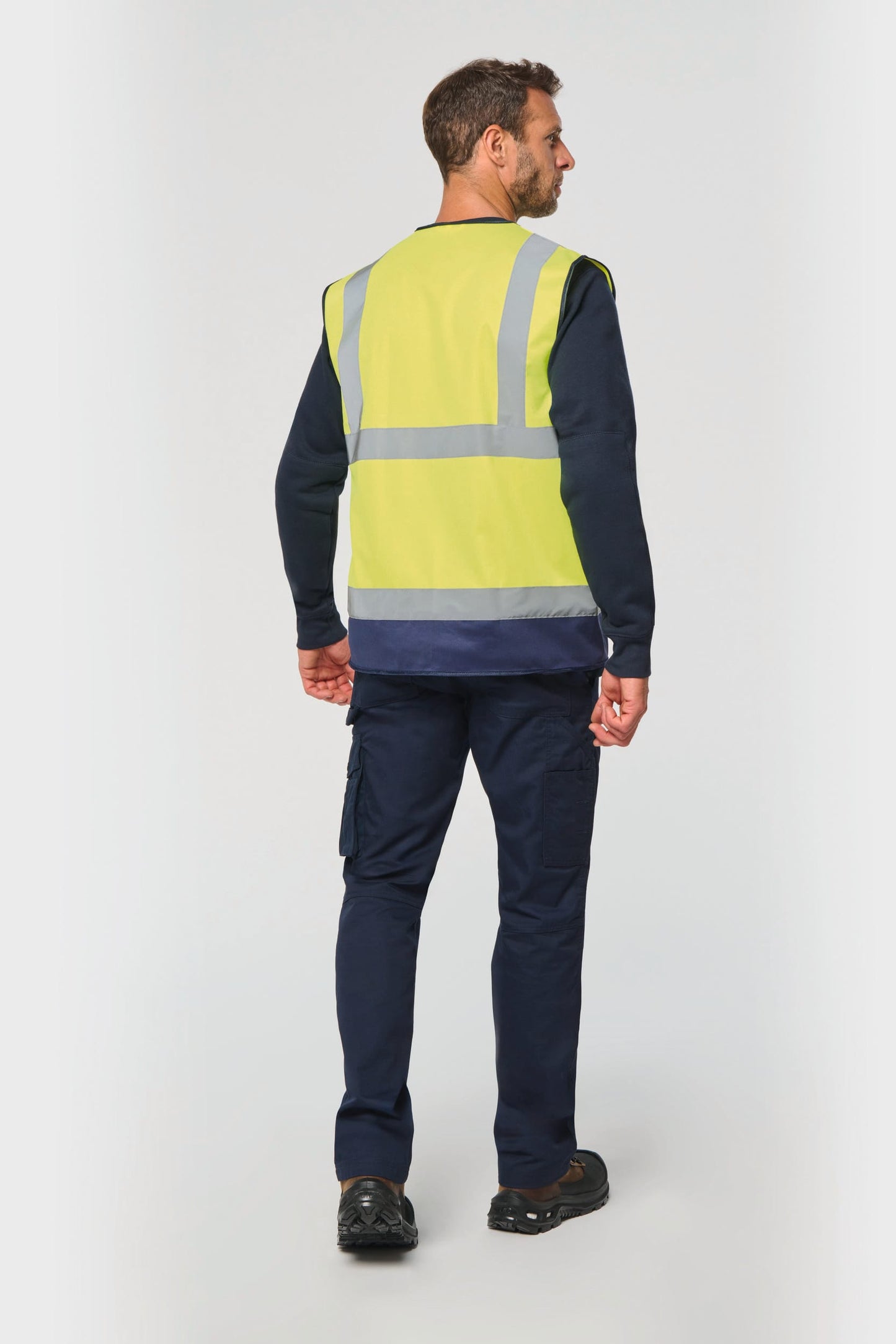 Chaleco de seguridad alta visibilidad reciclado con cremallera unisex