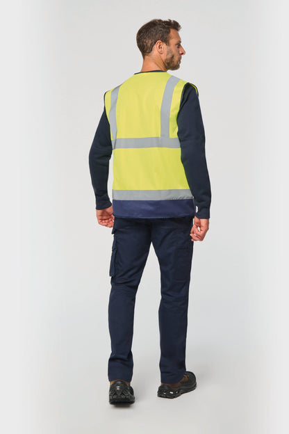 Chaleco de seguridad alta visibilidad reciclado con cremallera unisex