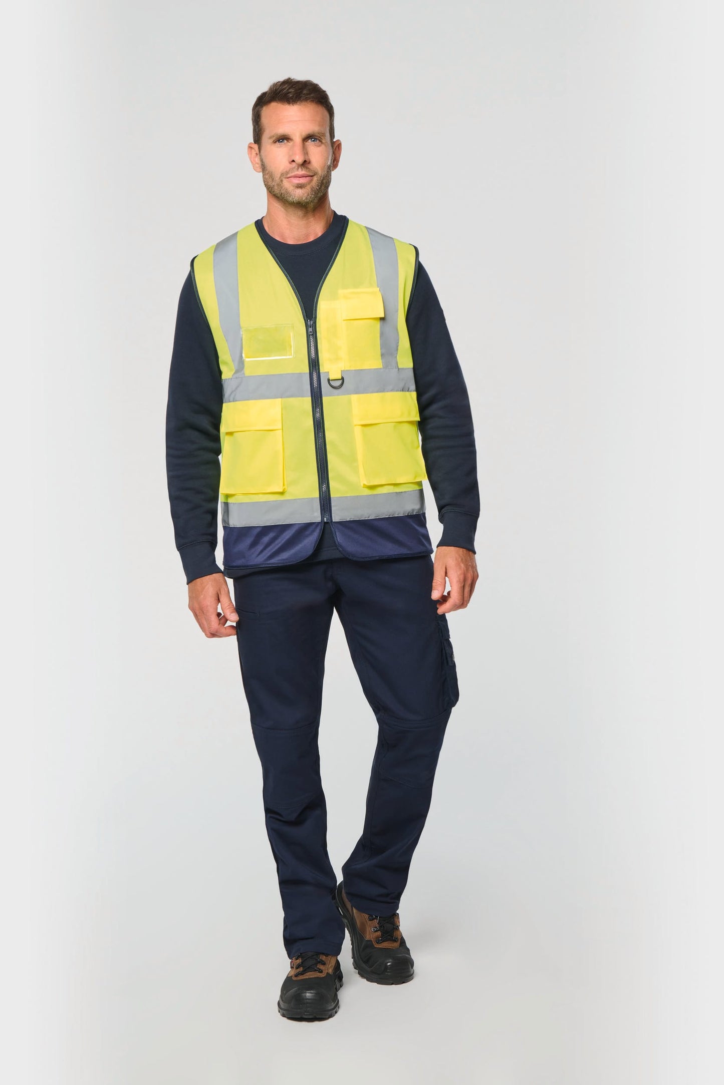 Chaleco de seguridad alta visibilidad reciclado con cremallera unisex