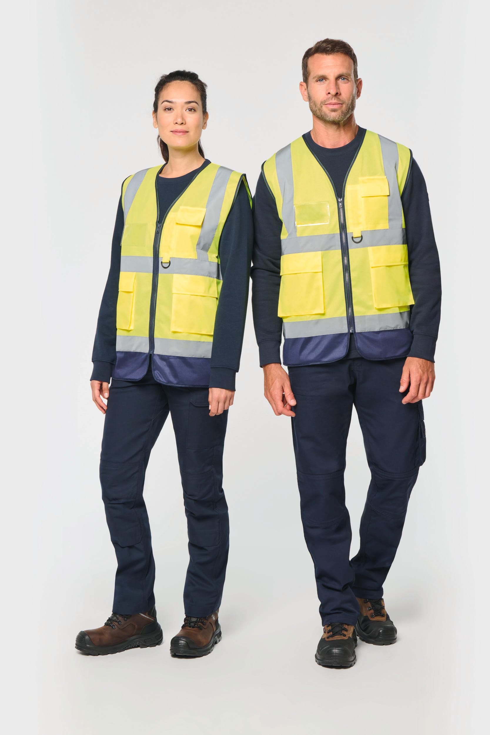 Chaleco de seguridad alta visibilidad reciclado con cremallera unisex