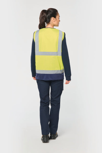 Chaleco de seguridad alta visibilidad reciclado con cremallera unisex