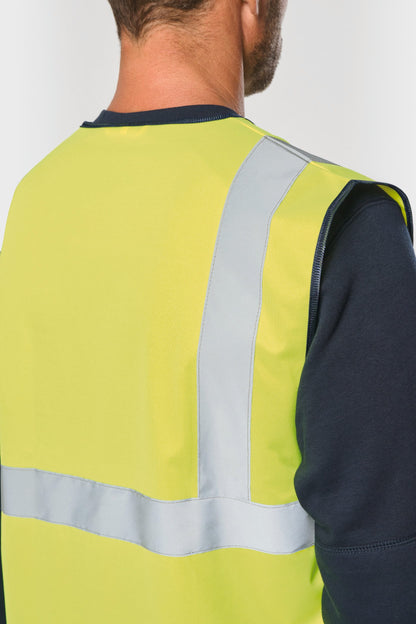 Chaleco de seguridad alta visibilidad reciclado con cremallera unisex