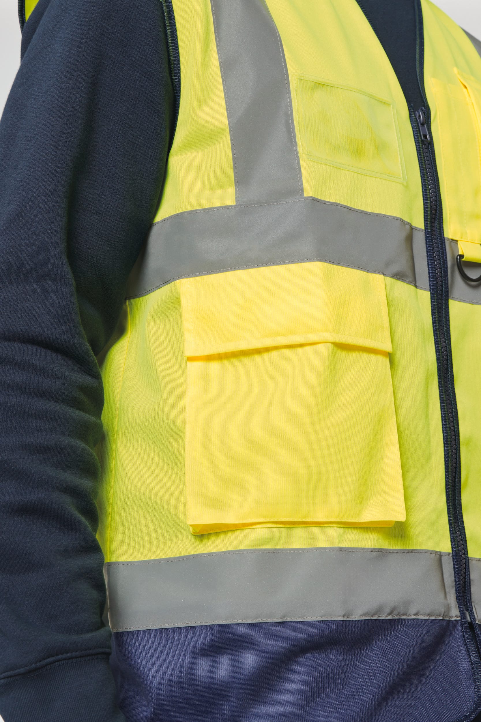 Chaleco de seguridad alta visibilidad reciclado con cremallera unisex