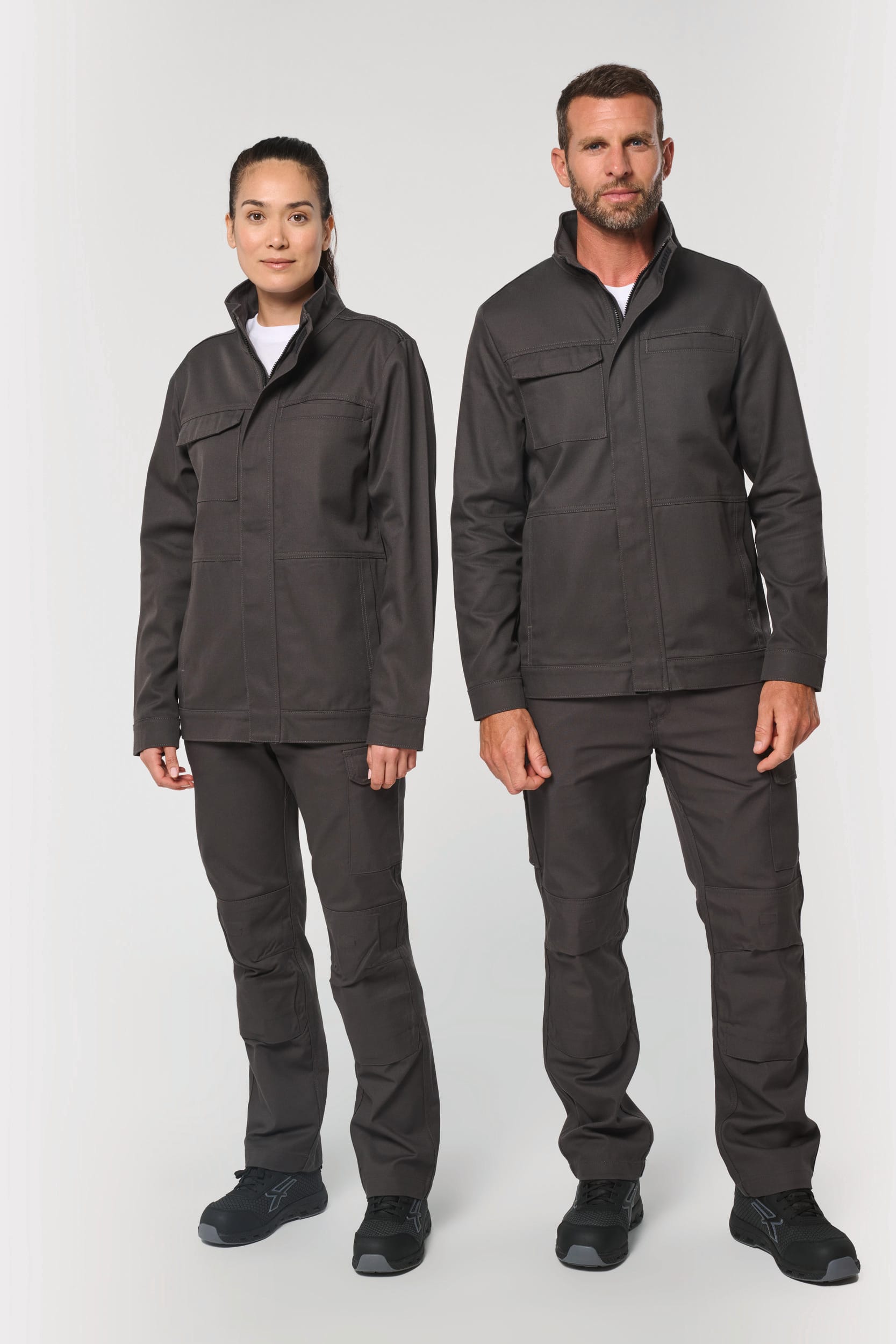 Chaqueta de trabajo sin metal unisex