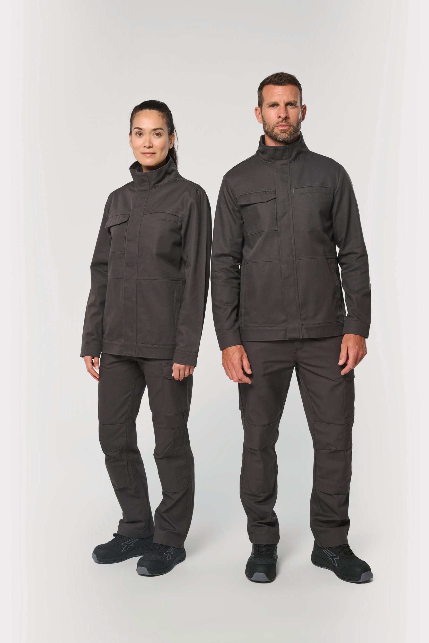Chaqueta de trabajo sin metal unisex