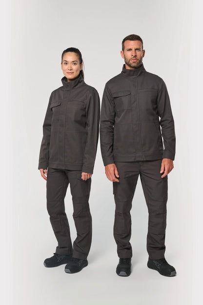 Chaqueta de trabajo sin metal unisex