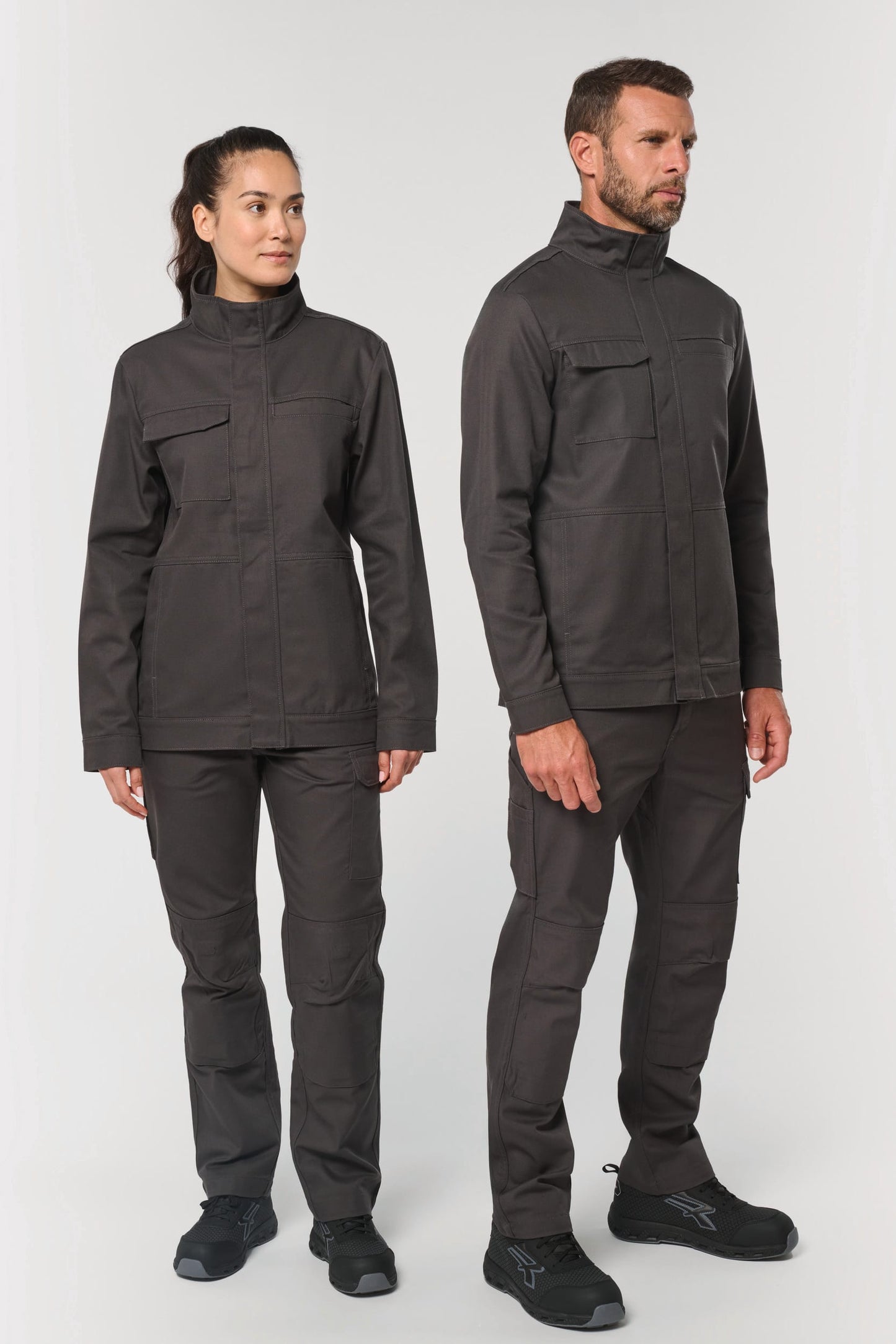 Chaqueta de trabajo sin metal unisex