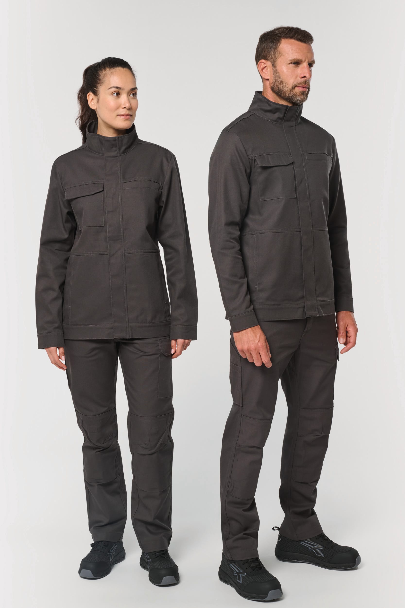 Chaqueta de trabajo sin metal unisex