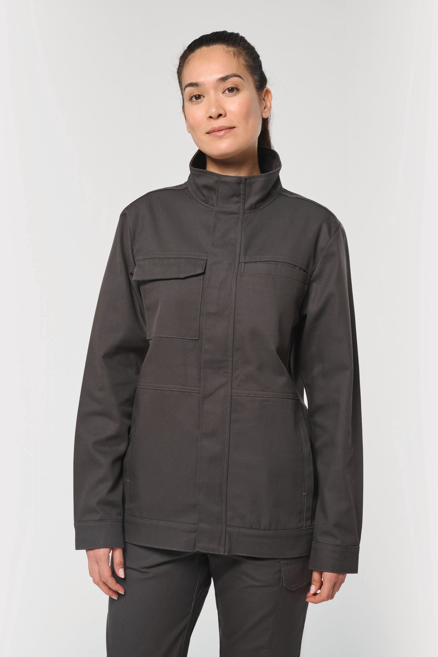Chaqueta de trabajo sin metal unisex
