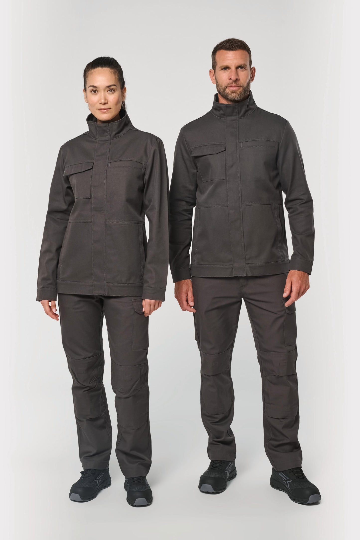 Chaqueta de trabajo sin metal unisex